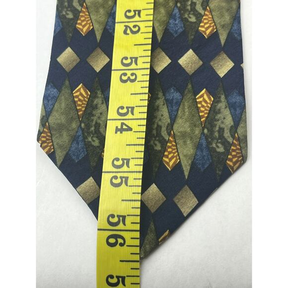 Cocktail Collections by Stonehedge Silk Necktie Chardonnay Geometric Multi-Color - Picture 8 of 9